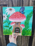 Fairy Mushroom House Painting